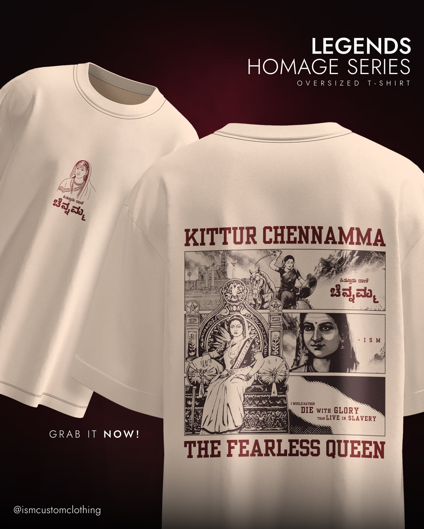KITTUR CHENNAMMA OVERSIZED T-SHIRT