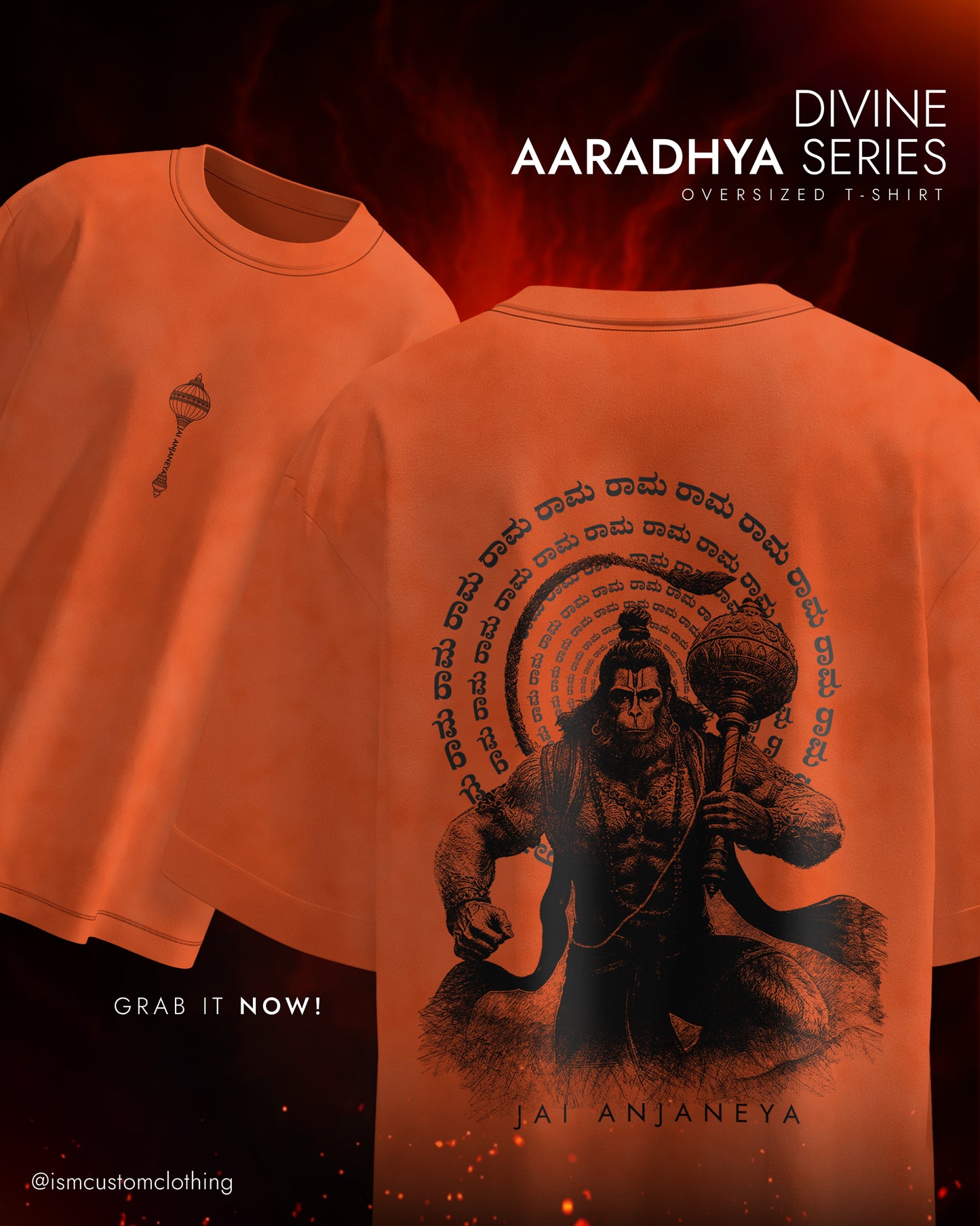 JAI ANJANEYA OVERSIZED T-SHIRT