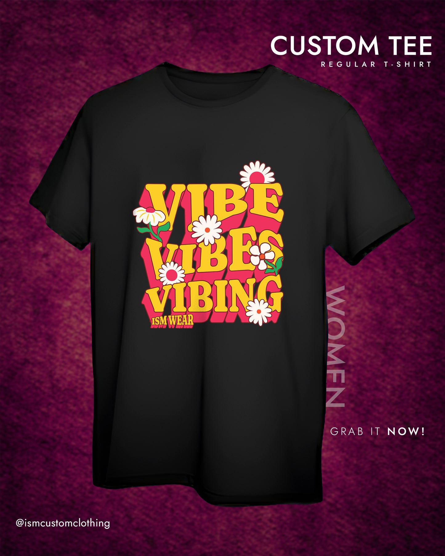 VIBE VIBES WOMEN REGULAR T-SHIRT